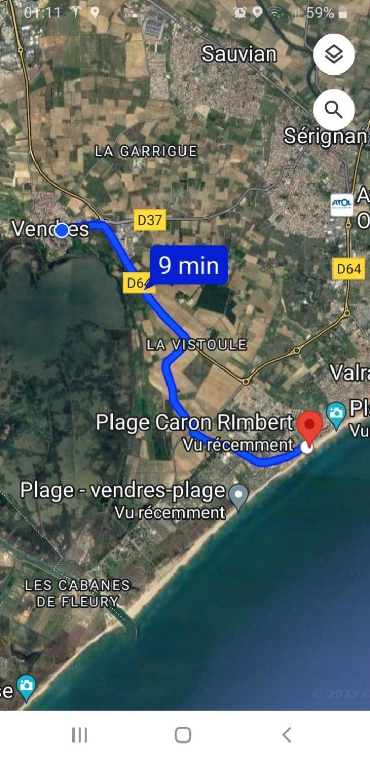 Appartement à 8 km de la mer - 3 chambres Vendres Extérieur photo